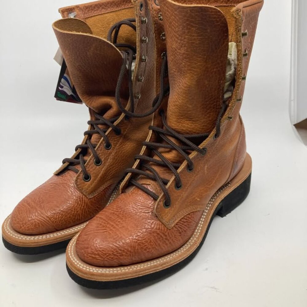 BOULET western cowboy roper rockabilly NEW lace up womens boots sz 6 C